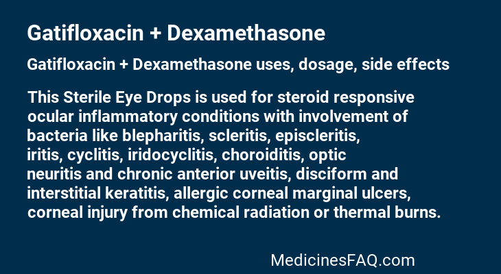 Gatifloxacin + Dexamethasone