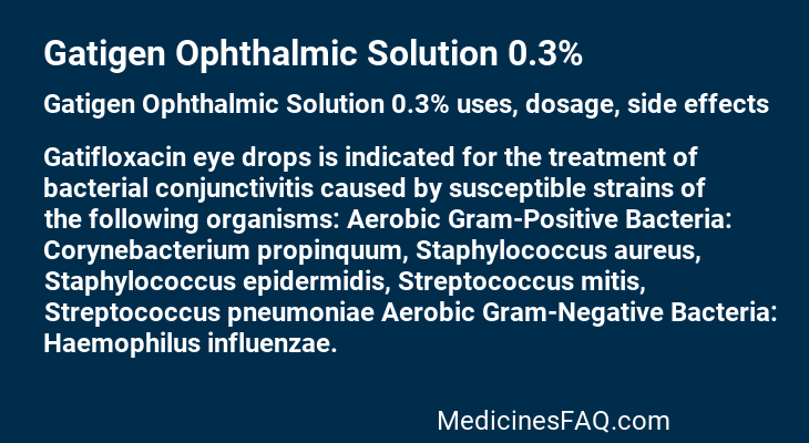 Gatigen Ophthalmic Solution 0.3%