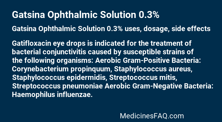 Gatsina Ophthalmic Solution 0.3%