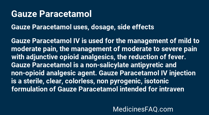 Gauze Paracetamol