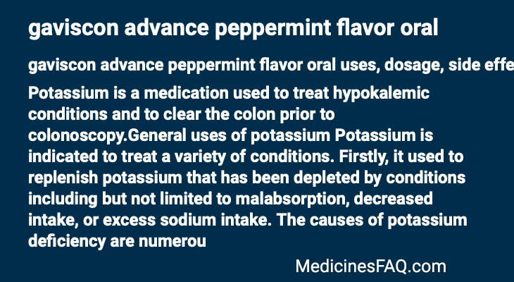 gaviscon advance peppermint flavor oral