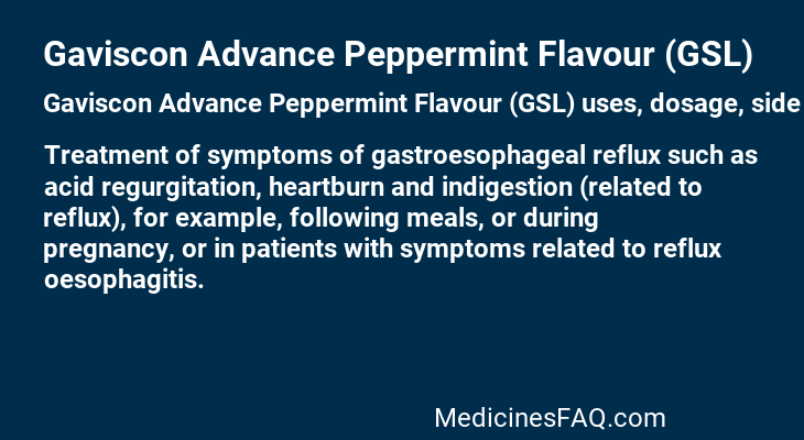 Gaviscon Advance Peppermint Flavour (GSL)