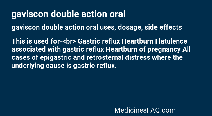 gaviscon double action oral