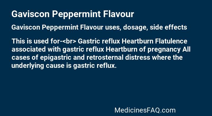 Gaviscon Peppermint Flavour
