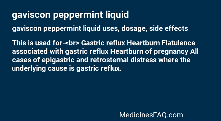 gaviscon peppermint liquid