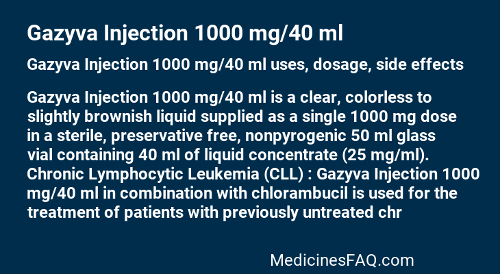 Gazyva Injection 1000 mg/40 ml