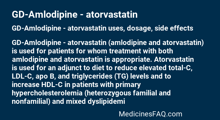 GD-Amlodipine - atorvastatin