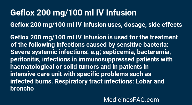 Geflox 200 mg/100 ml IV Infusion