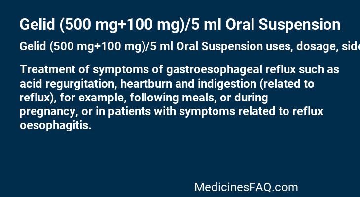 Gelid (500 mg+100 mg)/5 ml Oral Suspension