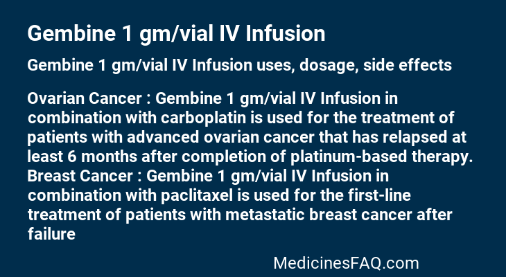 Gembine 1 gm/vial IV Infusion