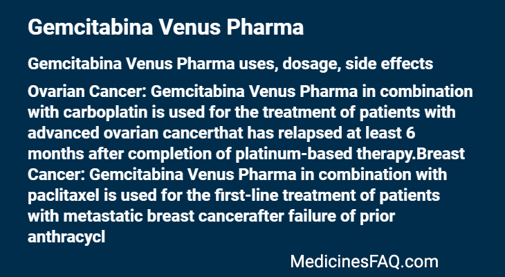 Gemcitabina Venus Pharma
