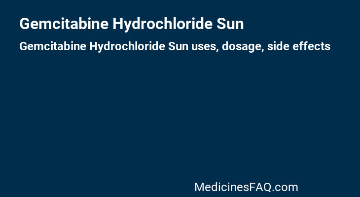 Gemcitabine Hydrochloride Sun