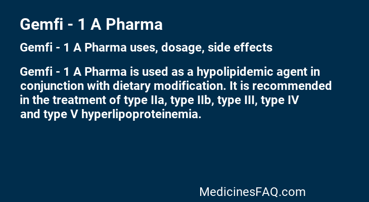 Gemfi - 1 A Pharma