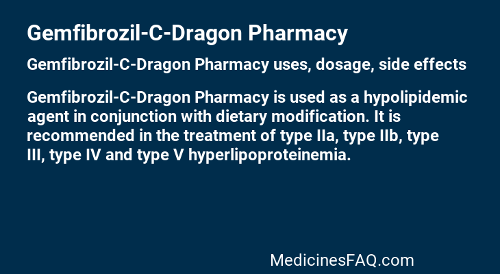 Gemfibrozil-C-Dragon Pharmacy