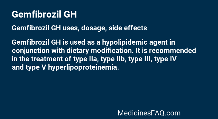 Gemfibrozil GH