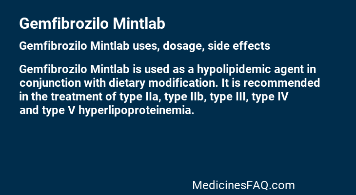 Gemfibrozilo Mintlab