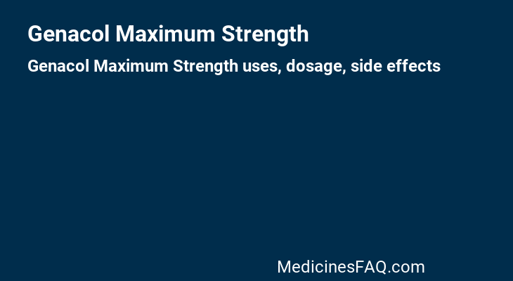Genacol Maximum Strength