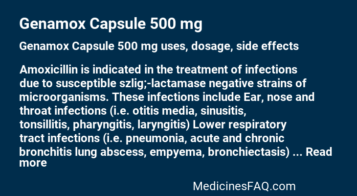 Genamox Capsule 500 mg