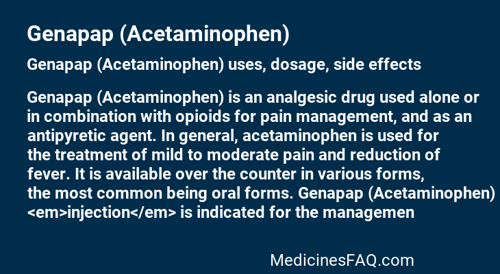 Genapap (Acetaminophen)