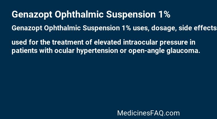 Genazopt Ophthalmic Suspension 1%