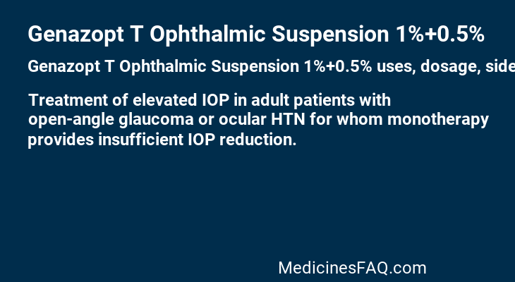 Genazopt T Ophthalmic Suspension 1%+0.5%