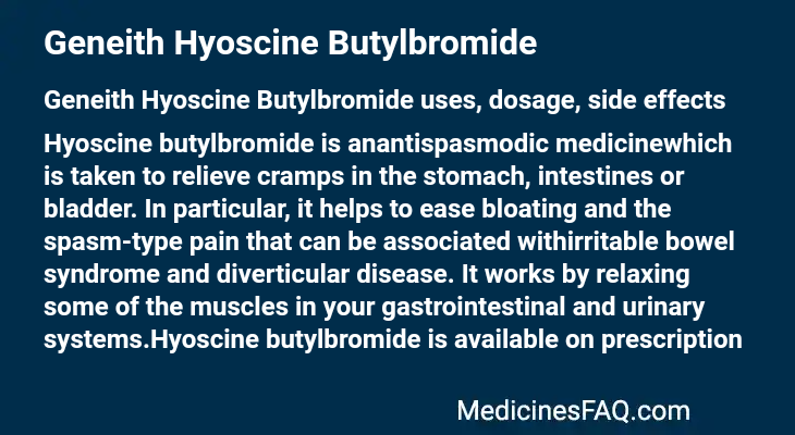 Geneith Hyoscine Butylbromide