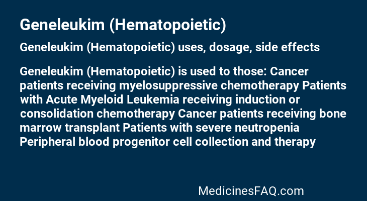 Geneleukim (Hematopoietic)