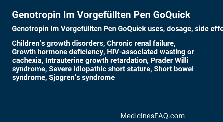 Genotropin Im Vorgefüllten Pen GoQuick