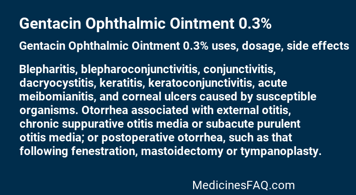 Gentacin Ophthalmic Ointment 0.3%