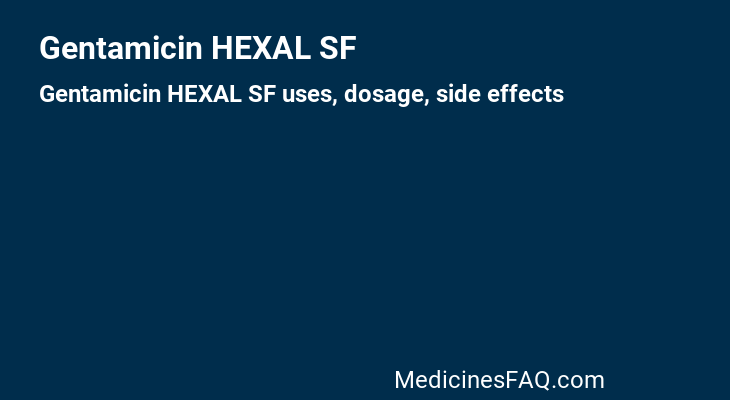 Gentamicin HEXAL SF