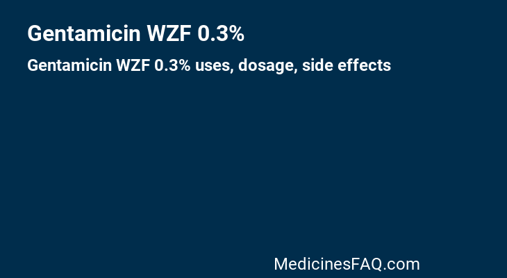 Gentamicin WZF 0.3%