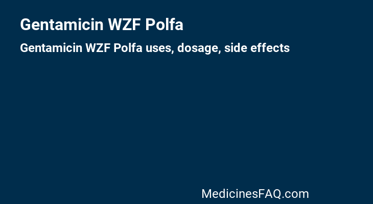 Gentamicin WZF Polfa