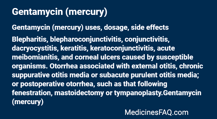 Gentamycin (mercury)