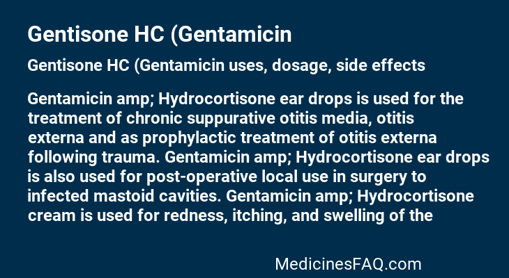Gentisone HC (Gentamicin