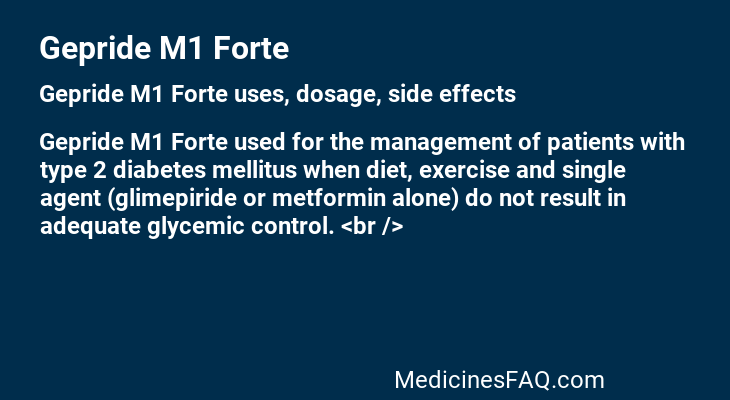 Gepride M1 Forte