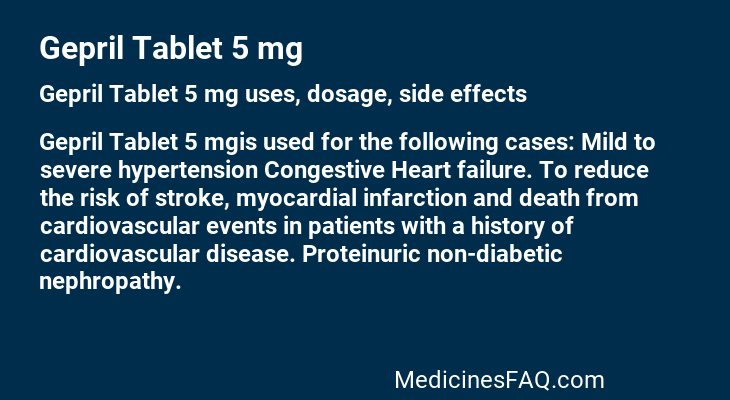 Gepril Tablet 5 mg