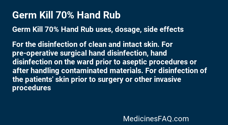 Germ Kill 70% Hand Rub