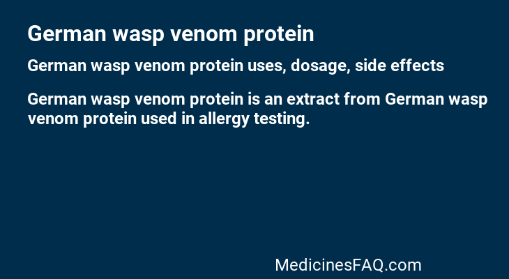 German wasp venom protein