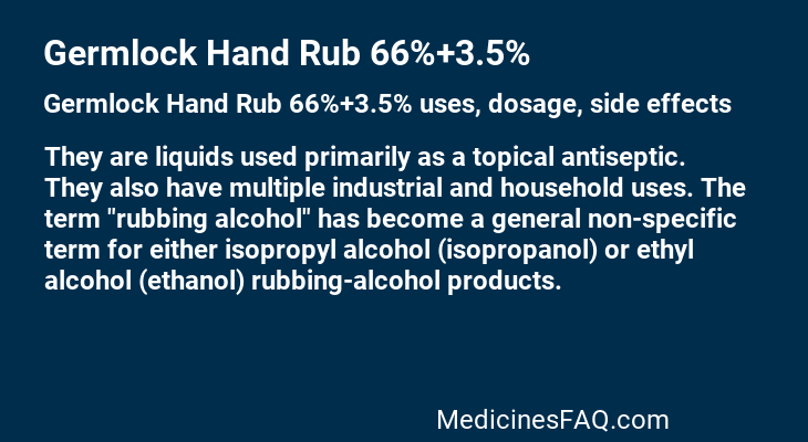 Germlock Hand Rub 66%+3.5%