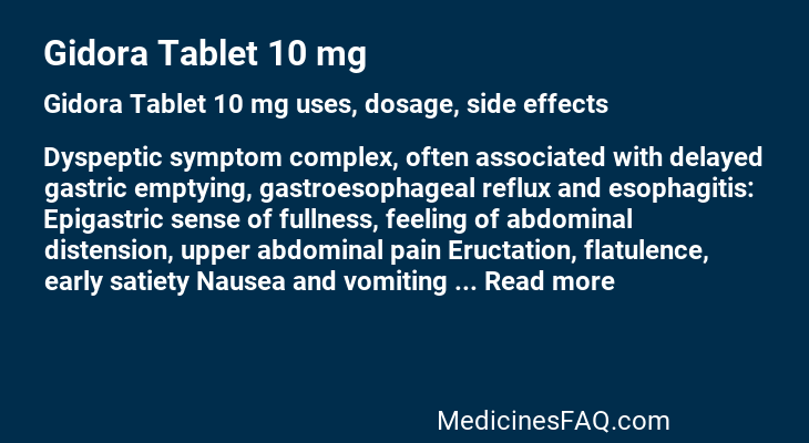 Gidora Tablet 10 mg