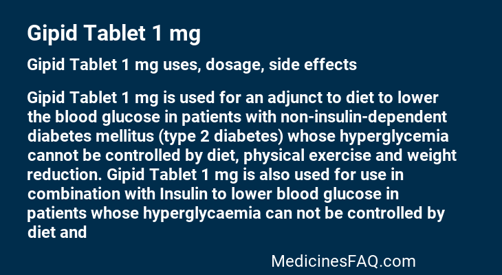 Gipid Tablet 1 mg