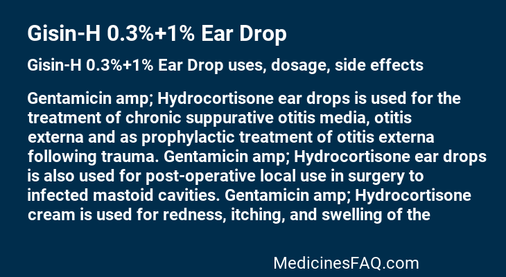 Gisin-H 0.3%+1% Ear Drop