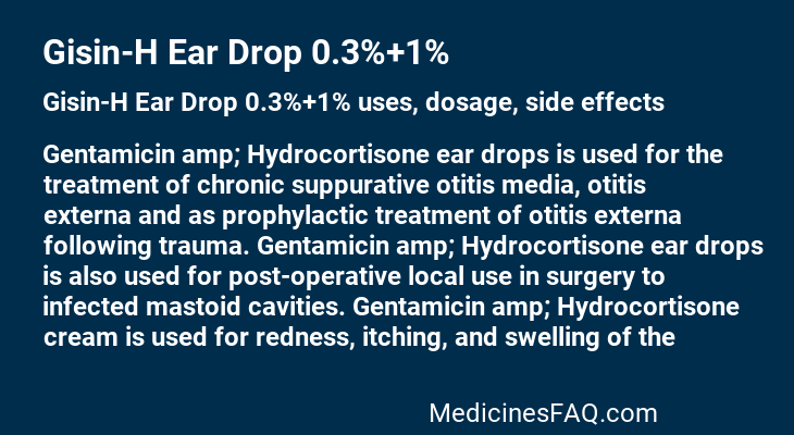 Gisin-H Ear Drop 0.3%+1%