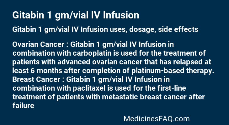 Gitabin 1 gm/vial IV Infusion