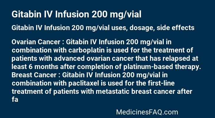 Gitabin IV Infusion 200 mg/vial