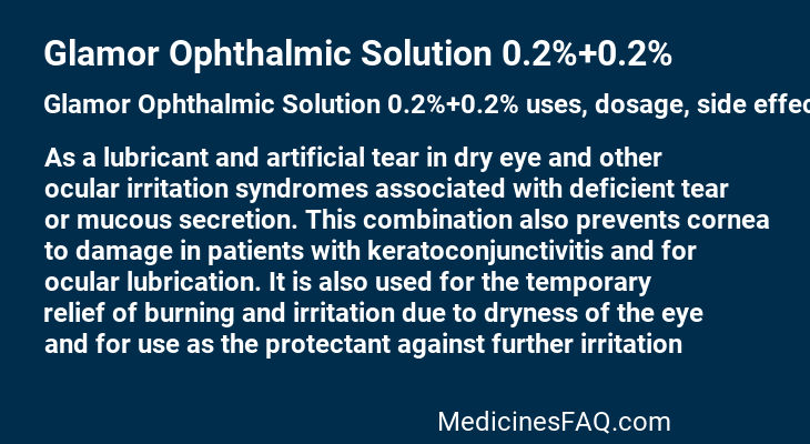 Glamor Ophthalmic Solution 0.2%+0.2%