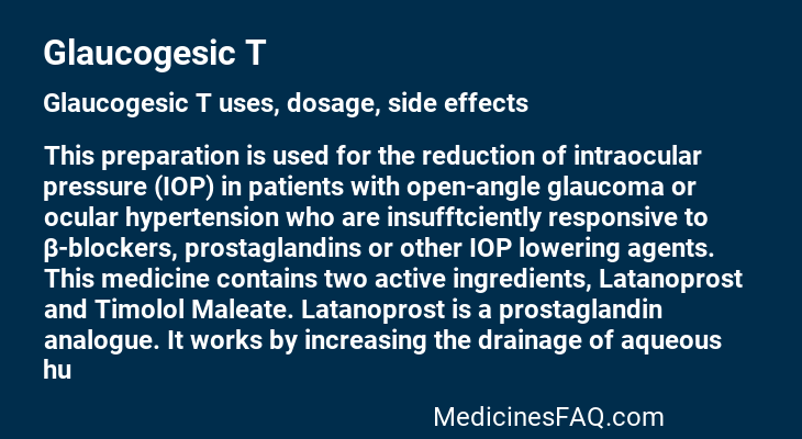 Glaucogesic T