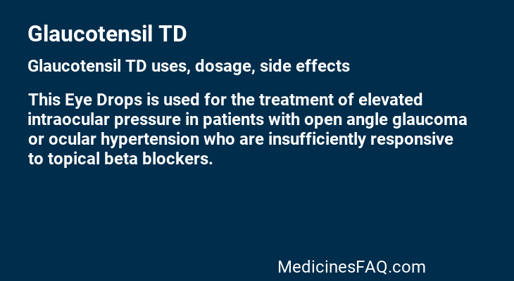 Glaucotensil TD