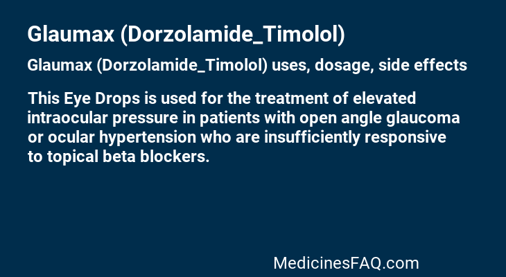 Glaumax (Dorzolamide_Timolol)