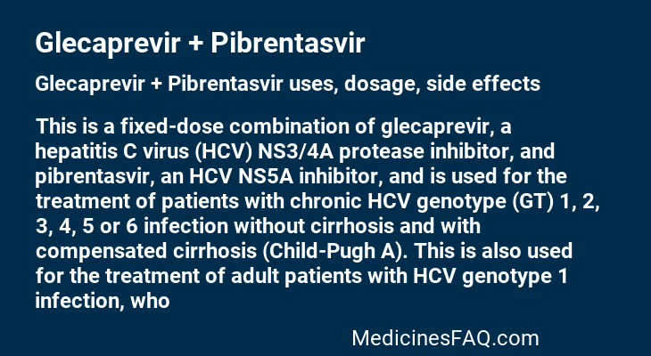 Glecaprevir + Pibrentasvir